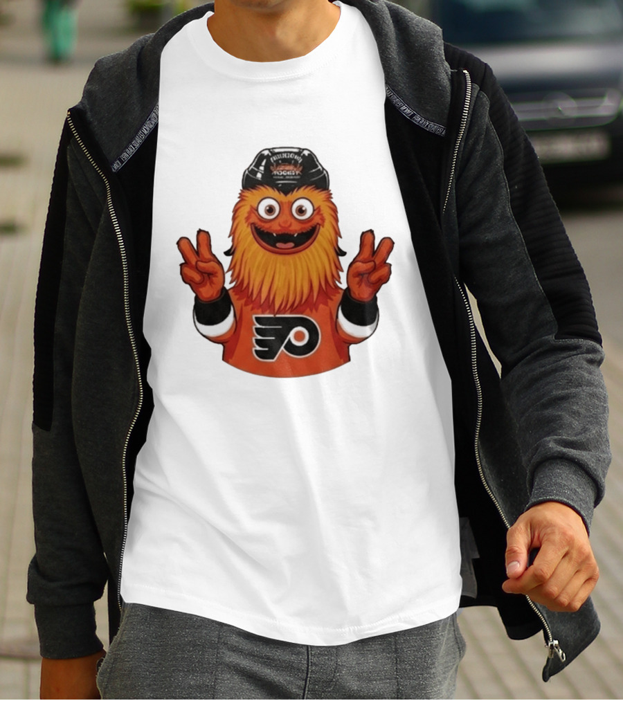 Philadelphia Flyers Gritty Peace Victory Hockey Fan Favorite T-Shirt