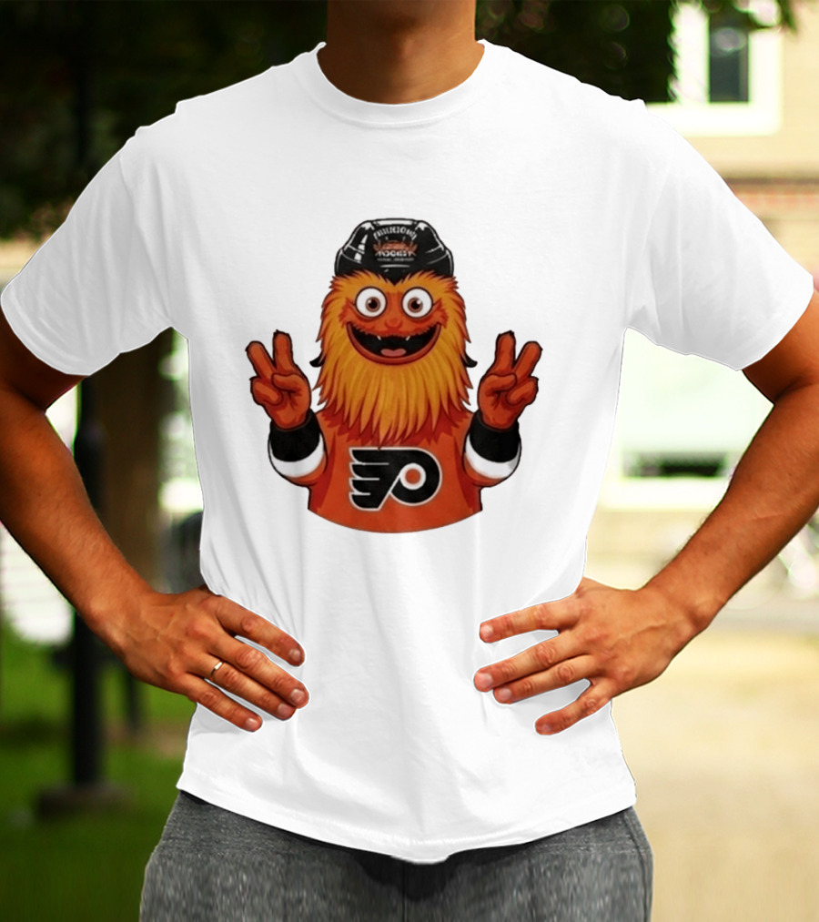 Philadelphia Flyers Gritty Peace Victory Hockey Fan Favorite T-Shirt