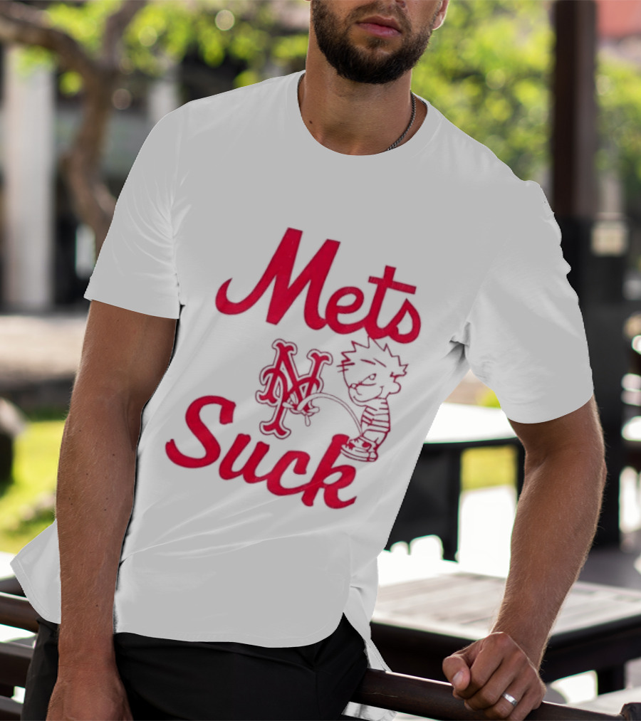 Mets Suck Peeing New York Baseball Fan Humor T-Shirt