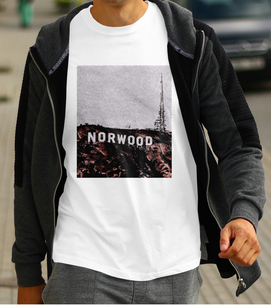 Norwood Hills Sign Parody Hollywood Hills T-Shirt