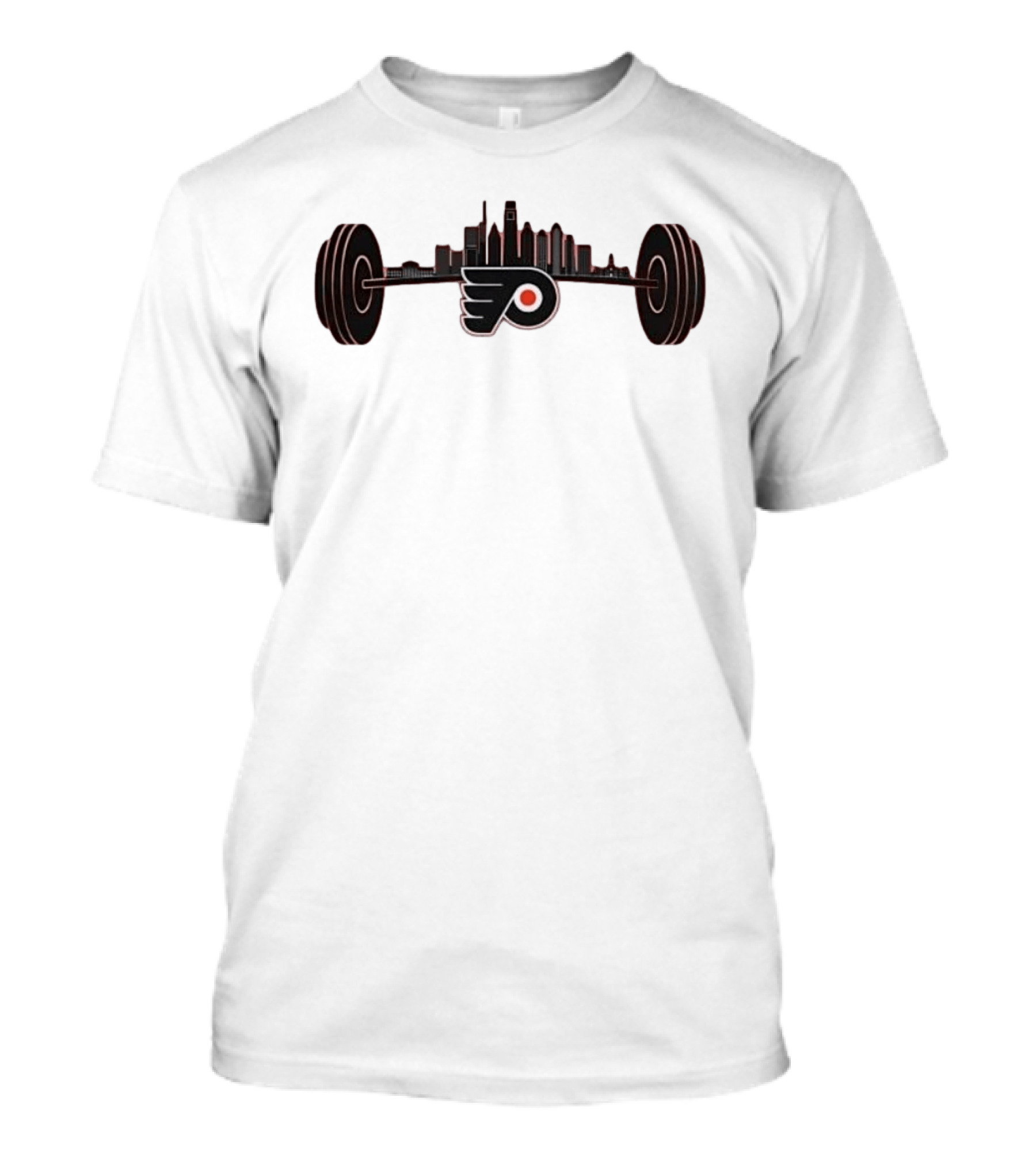 Philadelphia Flyers Philly Strong Series Skyline And Hockey Team T-Shirt