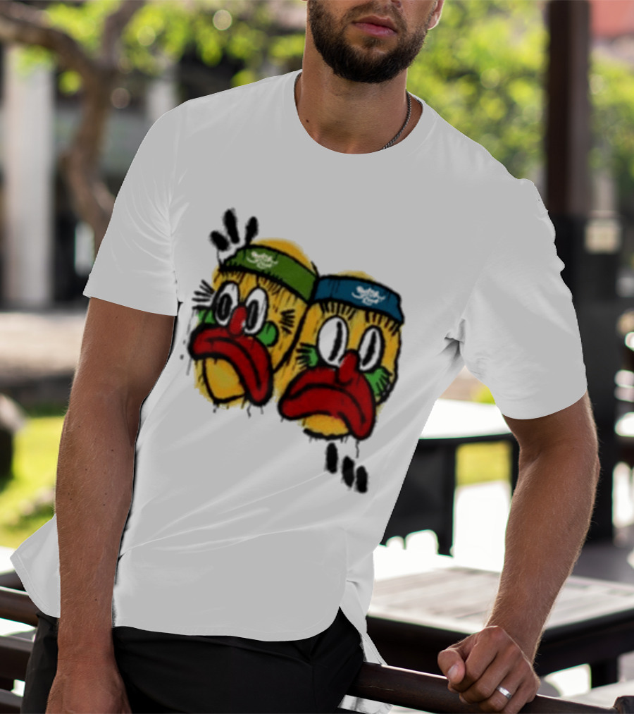Rolling Loud RL X RL Slawn Jester Two Sad Faces Headbands T-Shirt