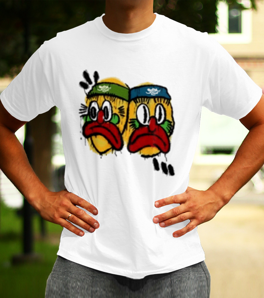 Rolling Loud RL X RL Slawn Jester Two Sad Faces Headbands T-Shirt
