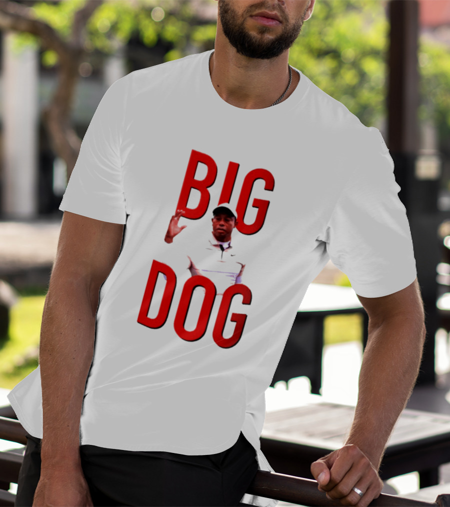 Tiger Woods Big Dog Meme Red Text Sports T-Shirt