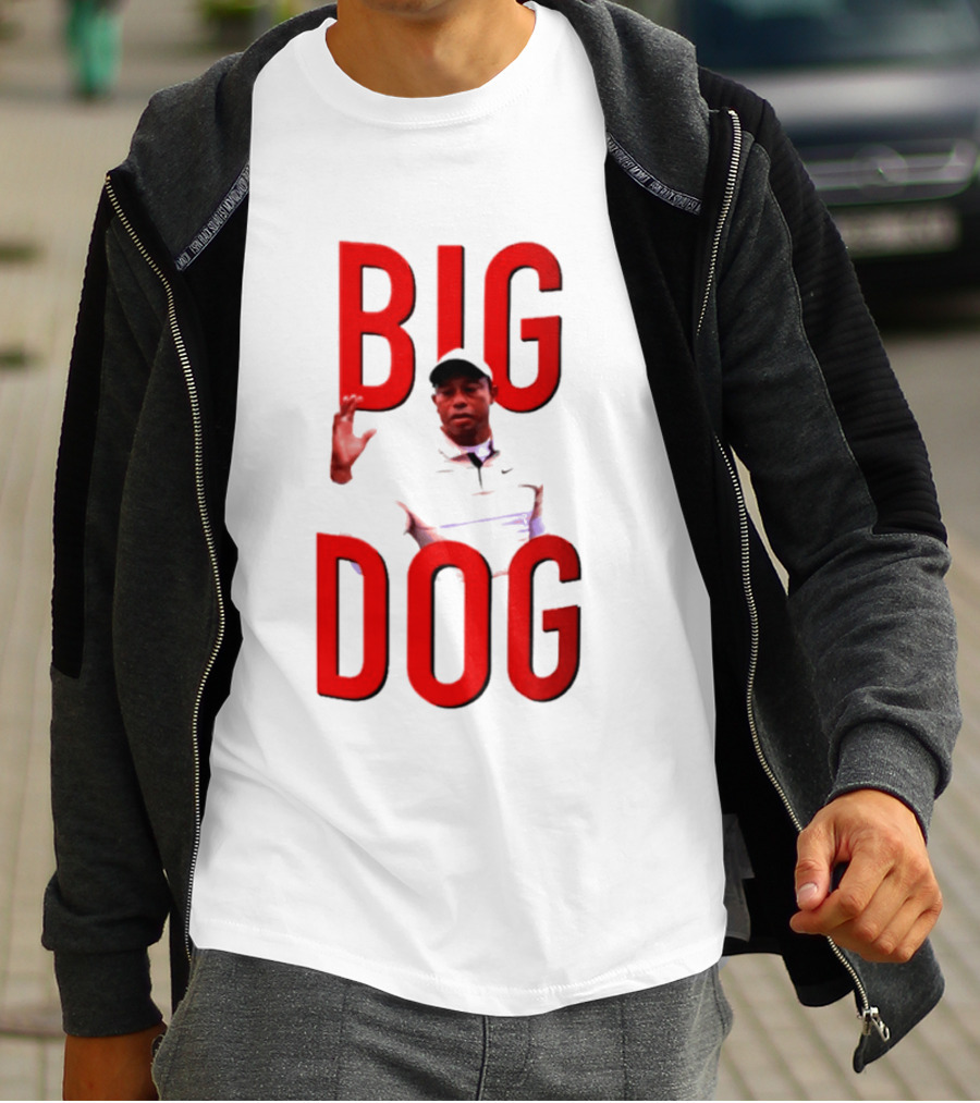 Tiger Woods Big Dog Meme Red Text Sports T-Shirt