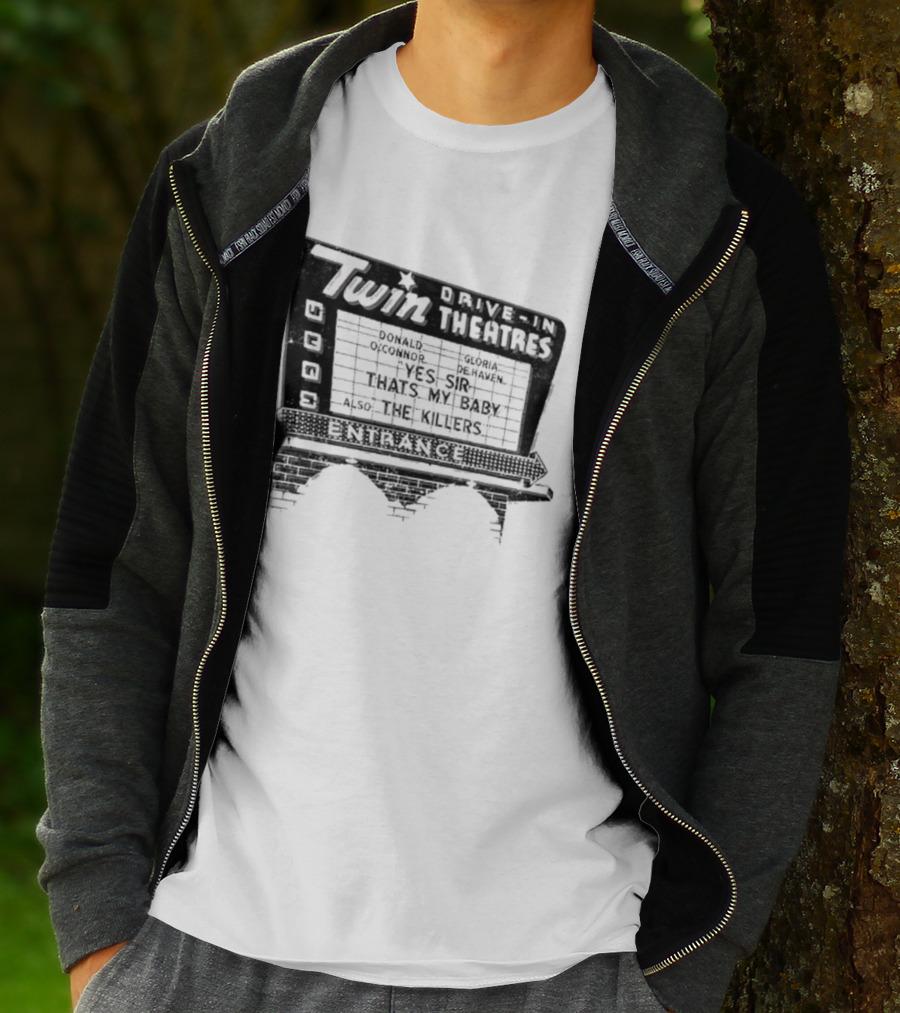 Twin Drive In Theatres Norwood Ohio Vintage Marquee Sign T-Shirt