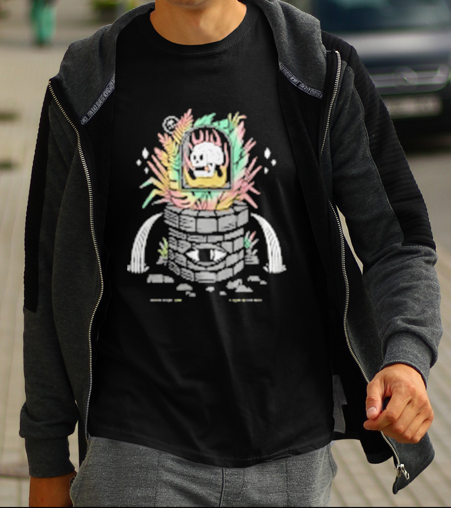 A Leak In The Well Fuzzy Sheep In Vibrant Watercolor Explosion T-Shirt