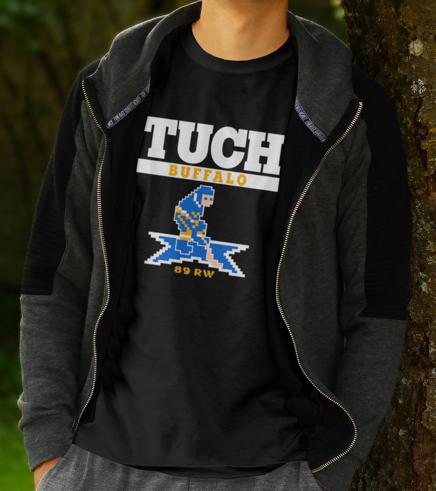 Tuch Buffalo Sabres 89 RW Classic Pixel Hockey T-Shirt