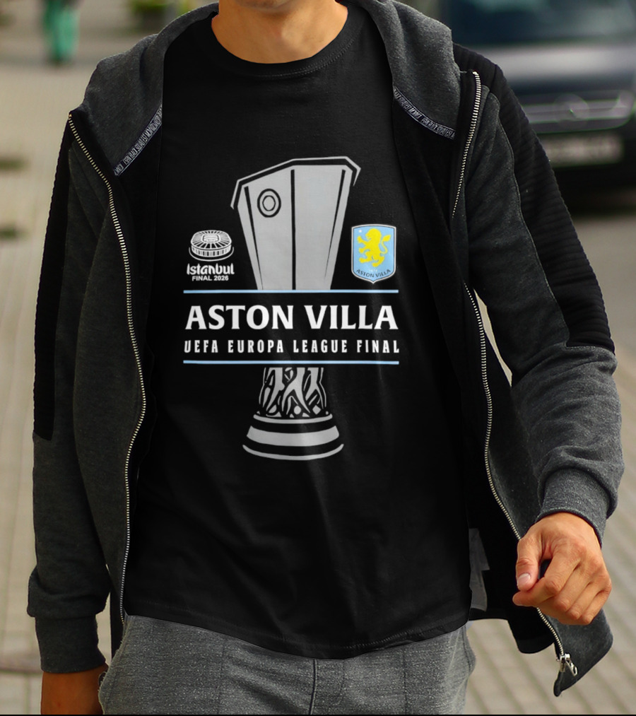 Aston Villa UEFA Europa League Final Trophy 2026 T-Shirt