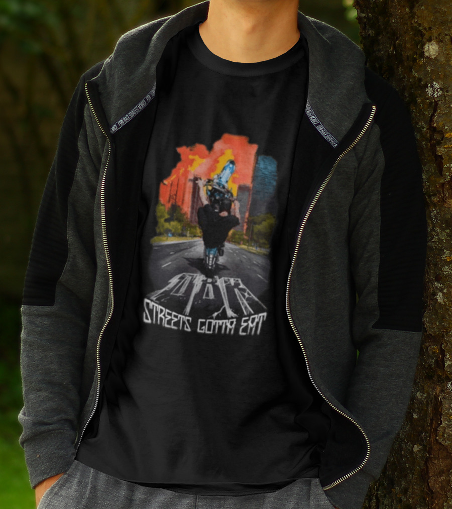 Dirt Bike Kidz Streets Gotta Eat Urban Rider Scene T-Shirt