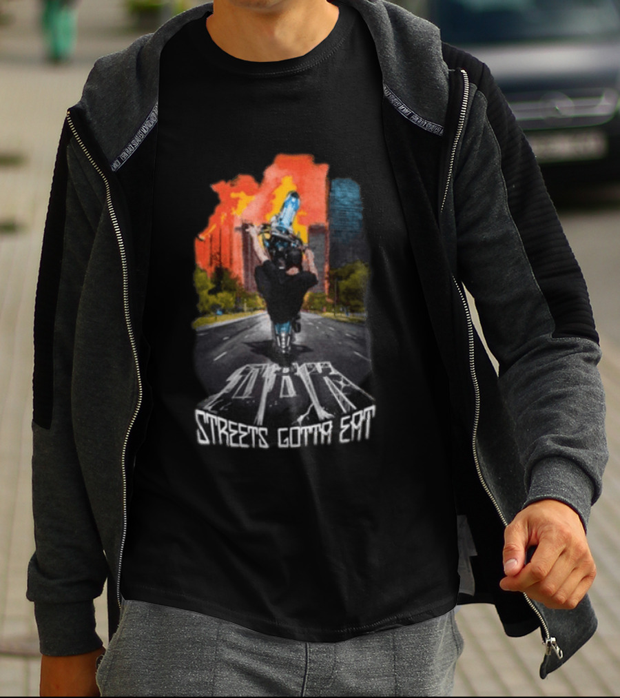 Dirt Bike Kidz Streets Gotta Eat Urban Rider Scene T-Shirt