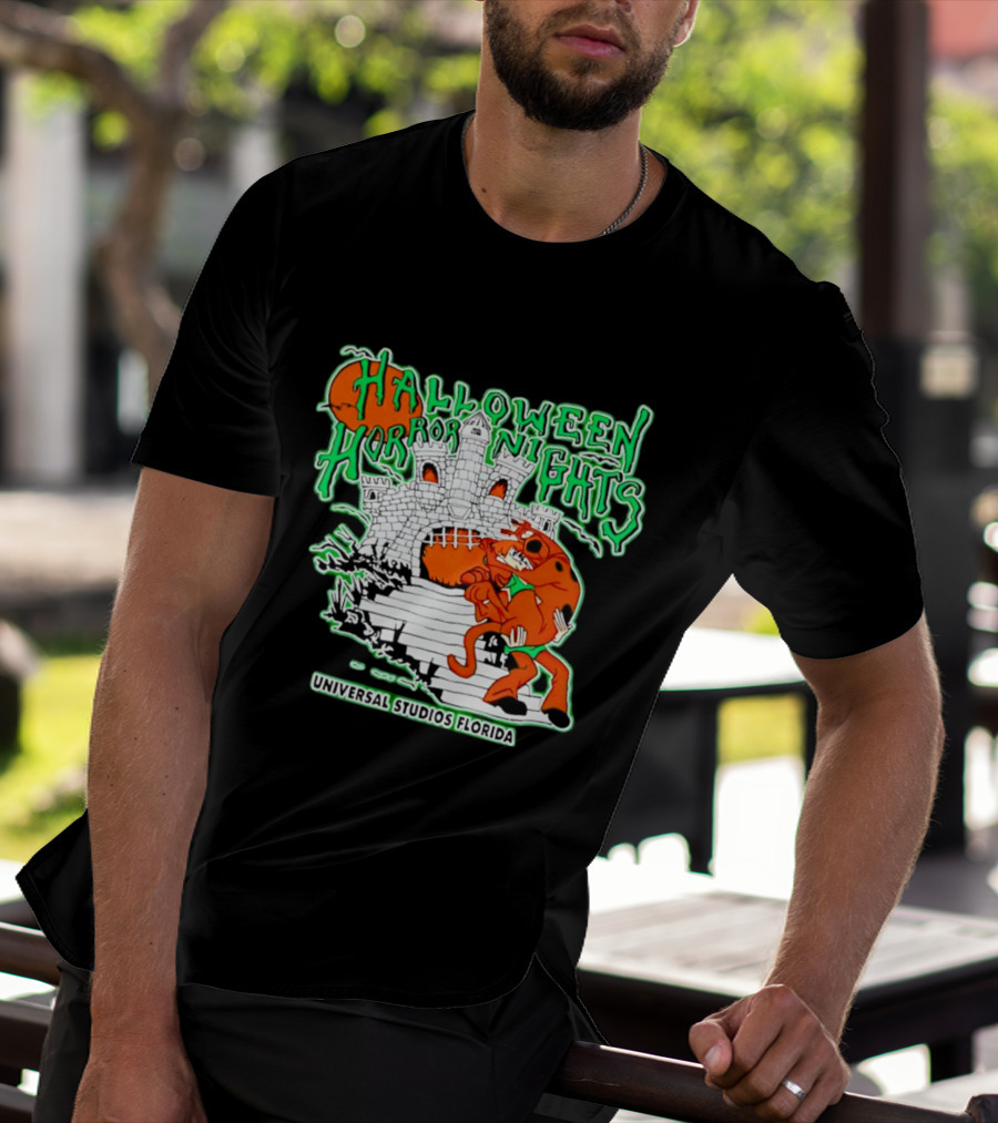 Halloween Horror Nights Universal Studios Florida Scoob Night Razors In The Night Beyond Human T-Shirt