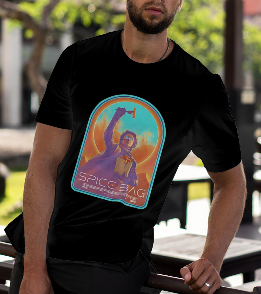Dune Spice Bag Sci Fi Parody Pop Culture T-Shirt
