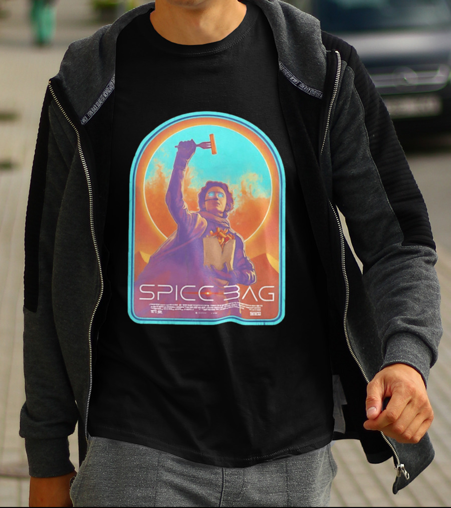Dune Spice Bag Sci Fi Parody Pop Culture T-Shirt