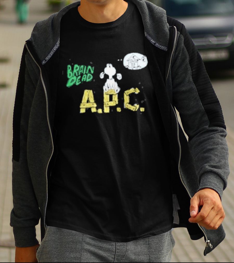 Brain Dead A.P.C. Homesick Dog With House In Thought Bubble T-Shirt