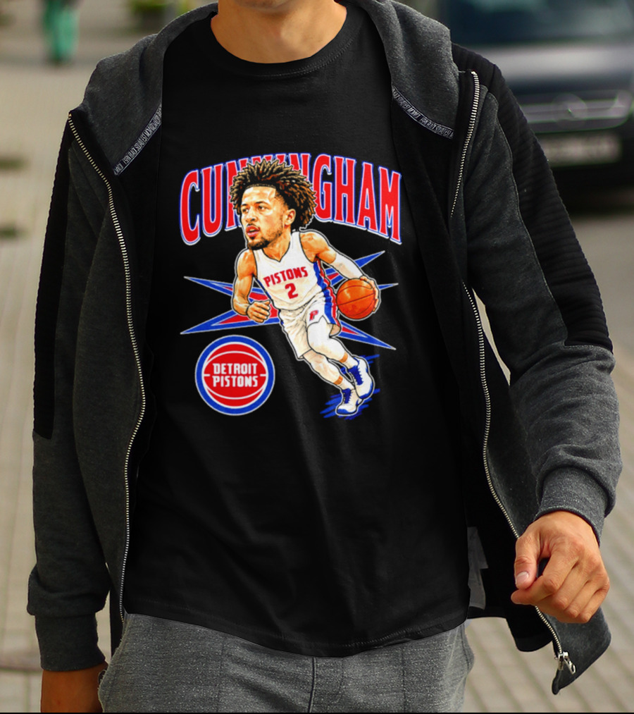 Cade Cunningham Detroit Pistons Basketball Star Number 2 T-Shirt