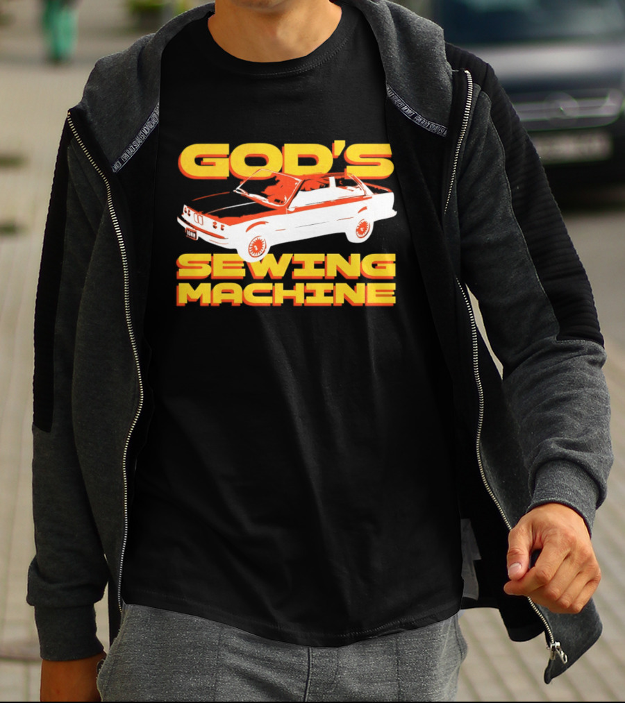 God's Sewing Machine BMW E3 Iconic Car T-Shirt