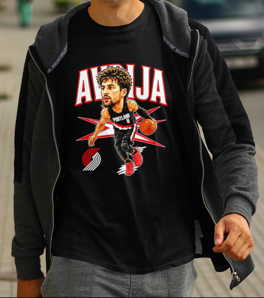 Deni Avdija Portland Trail Blazers Big Head Cartoon Star T-Shirt