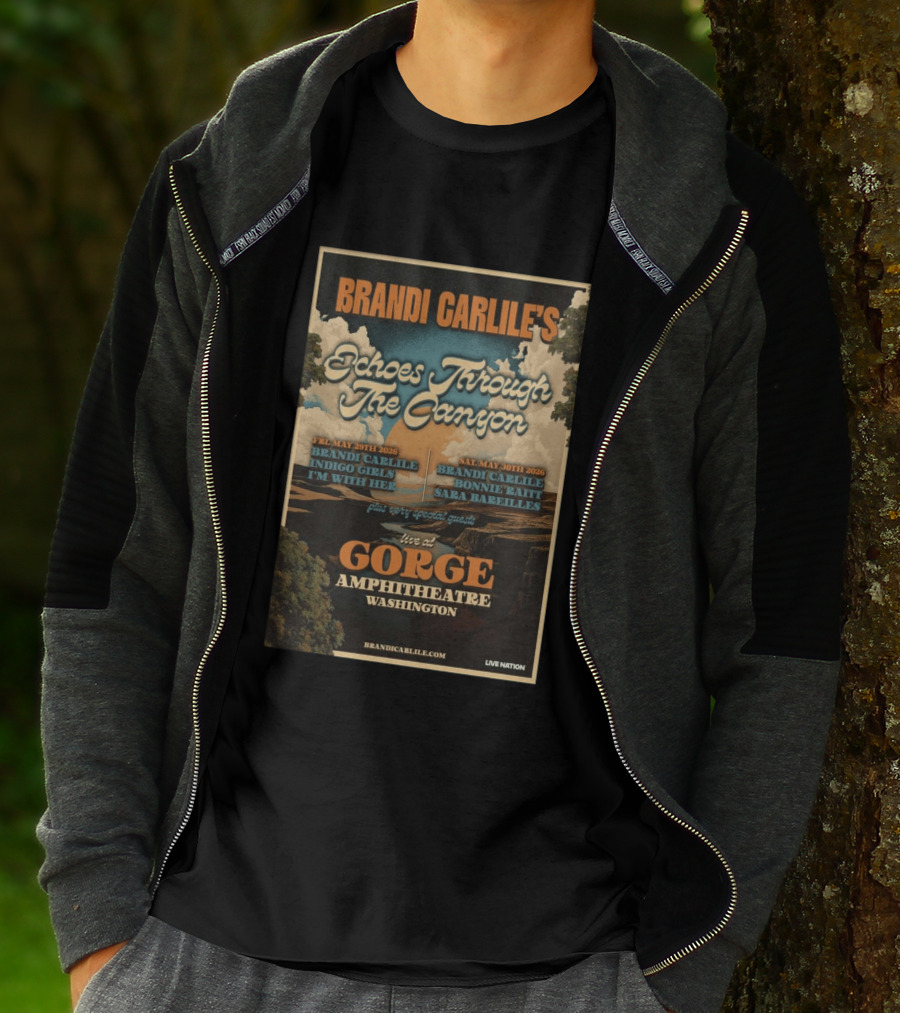 Brandi Carlile Echoes Through The Canyon Live At Gorge Amphitheatre Washington May 29 30 2026 T-Shirt