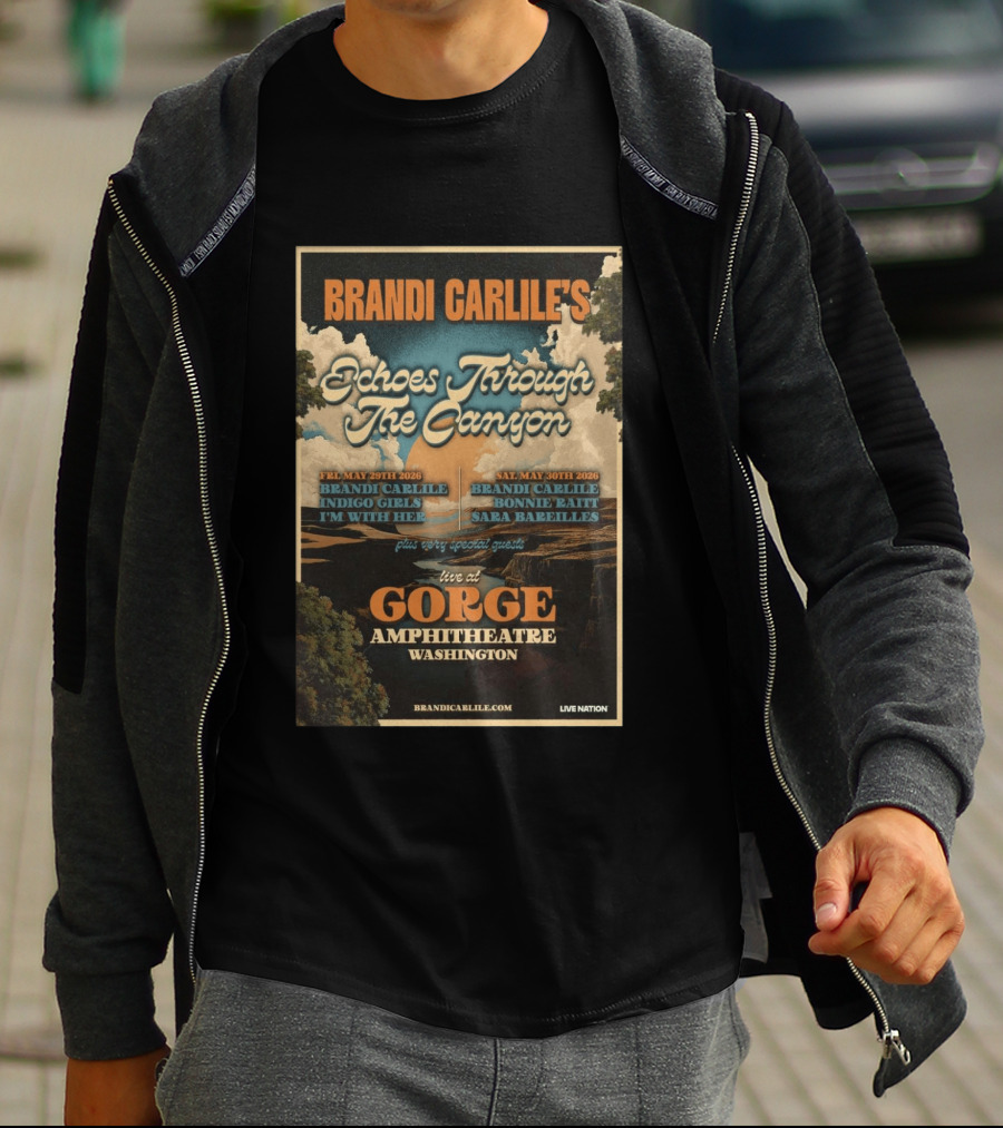Brandi Carlile Echoes Through The Canyon Live At Gorge Amphitheatre Washington May 29 30 2026 T-Shirt