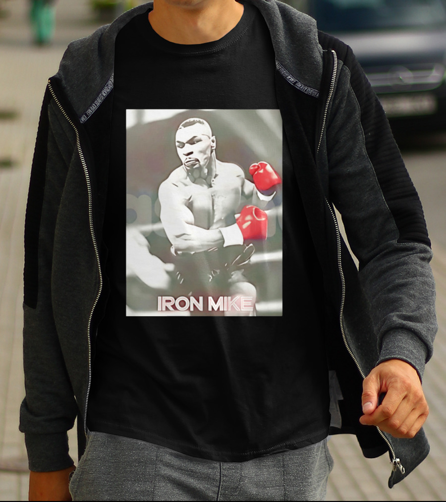 Boxing Legend Iron Mike Tyson Vintage Style Red Gloves T-Shirt