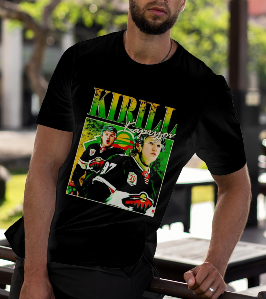 Kirill Kaprizov Minnesota Wild NHL Hockey Player With 20th Anniversary T-Shirt