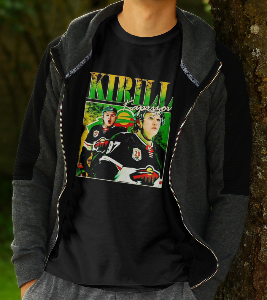 Kirill Kaprizov Minnesota Wild NHL Hockey Player With 20th Anniversary T-Shirt