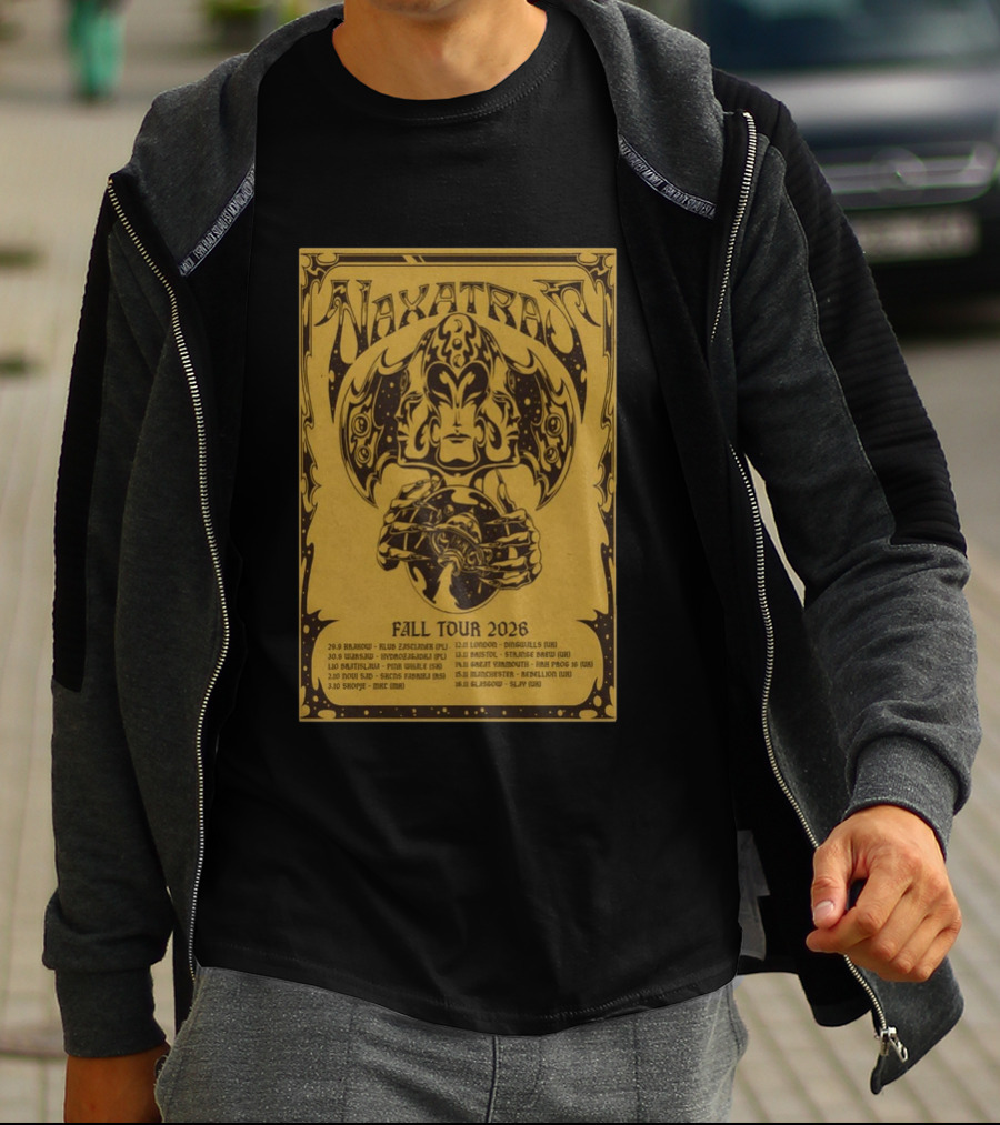 Naxatras Fall Tour 2026 European Concert Dates And Locations T-Shirt