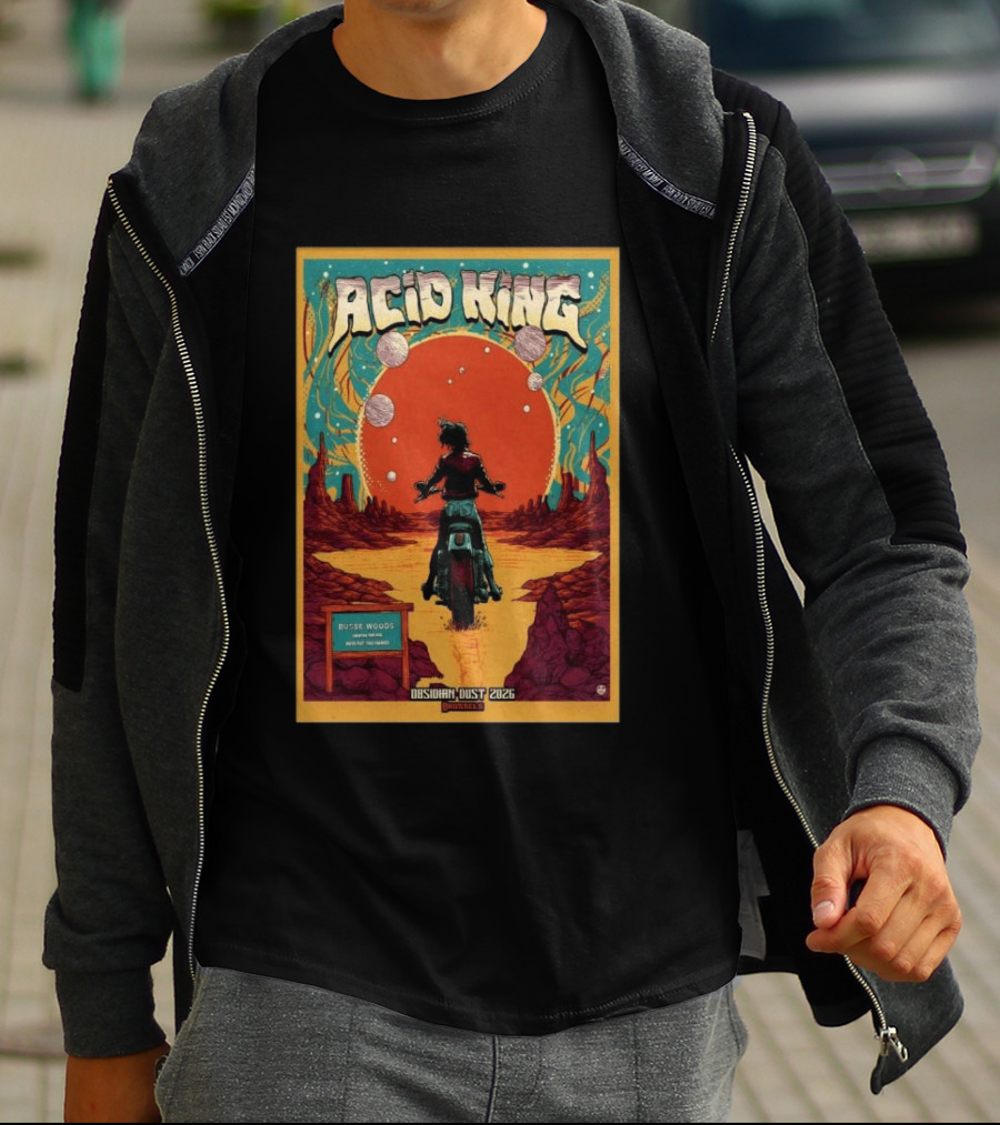 Acid King Obsidian Dust 2026 Brussels Busse Woods T-Shirt
