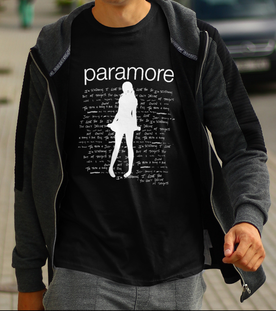 Paramore Lyrics Silhouette Art Brand New Eyes T-Shirt