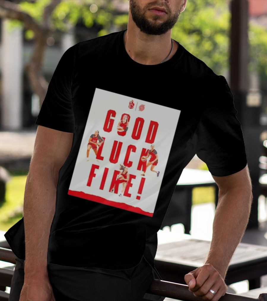 Portland Trail Blazers Good Luck Fire Basketball T-Shirt