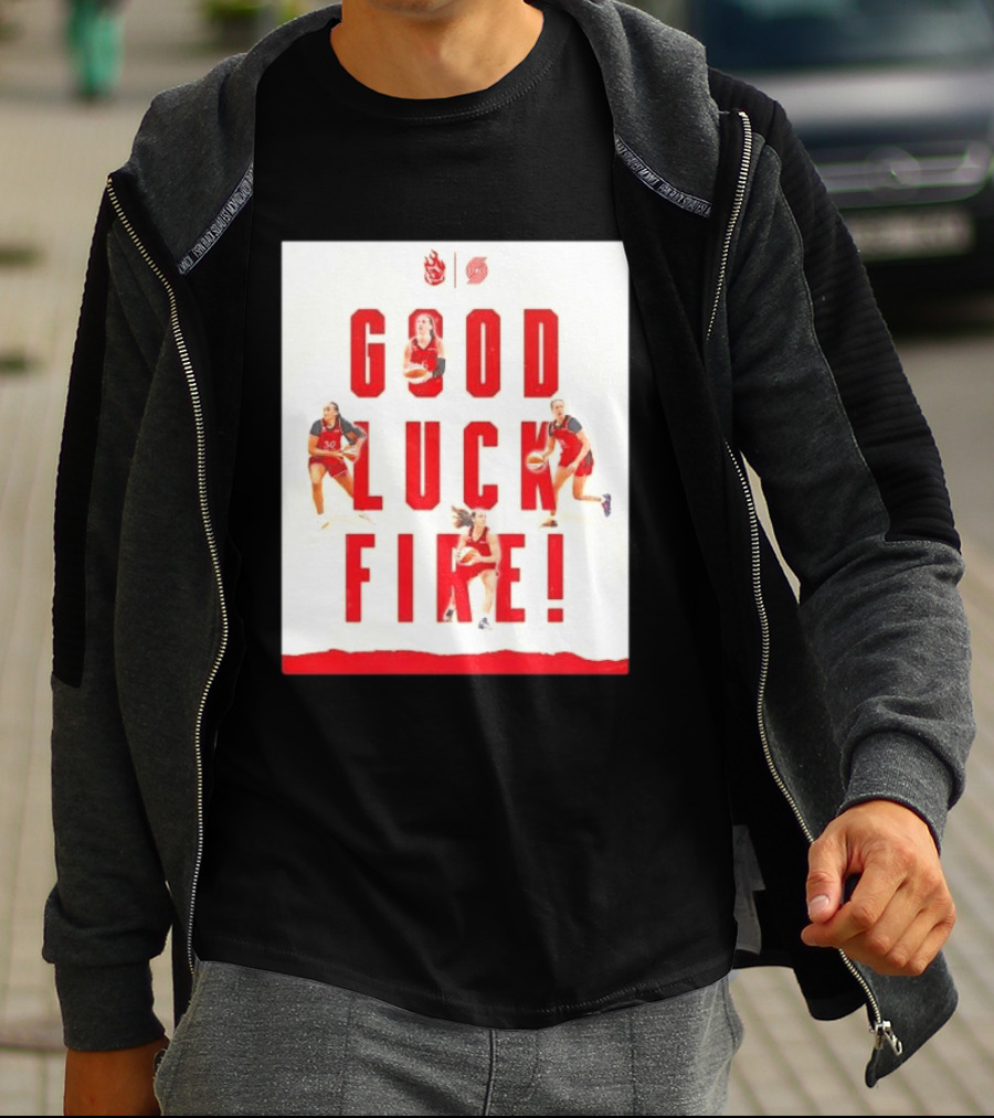 Portland Trail Blazers Good Luck Fire Basketball T-Shirt