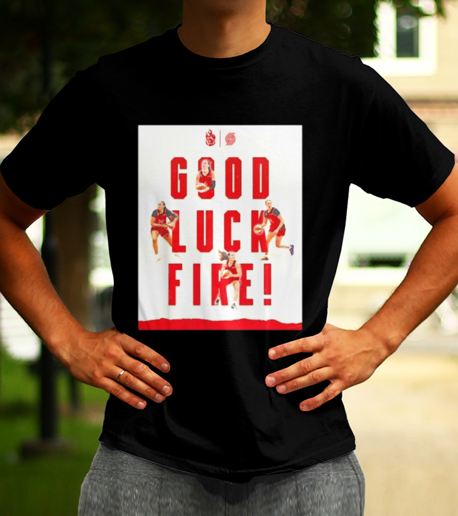 Portland Trail Blazers Good Luck Fire Basketball T-Shirt