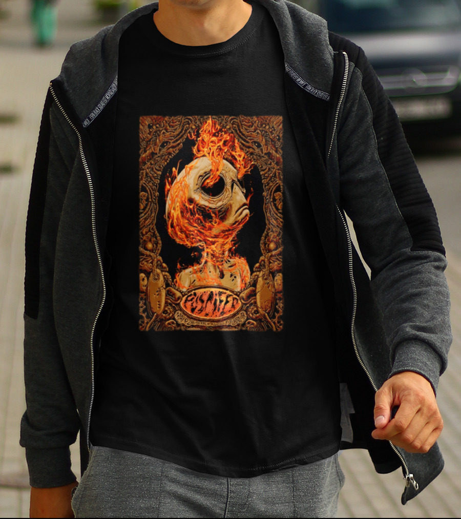 Puscifer Theater Of The Clouds Portland OR Event May 8 2026 Alien Skull In Flames T-Shirt