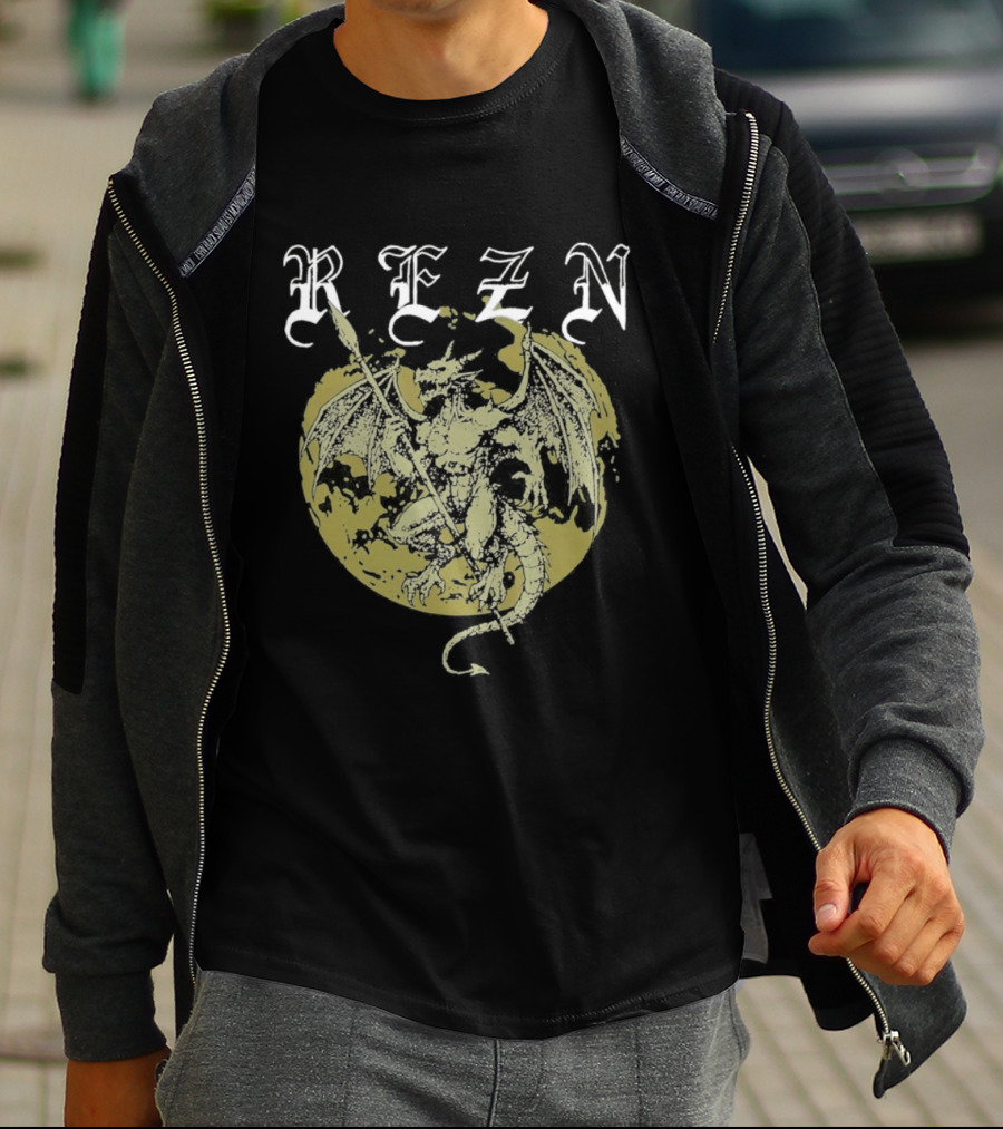 Rezn Yellow Dragon Circle T-Shirt