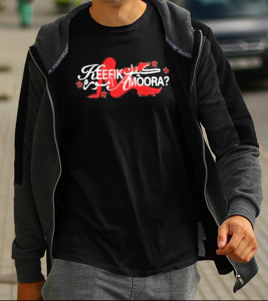 Saint Levant Keefik Amoora Red Silhouette Script T-Shirt