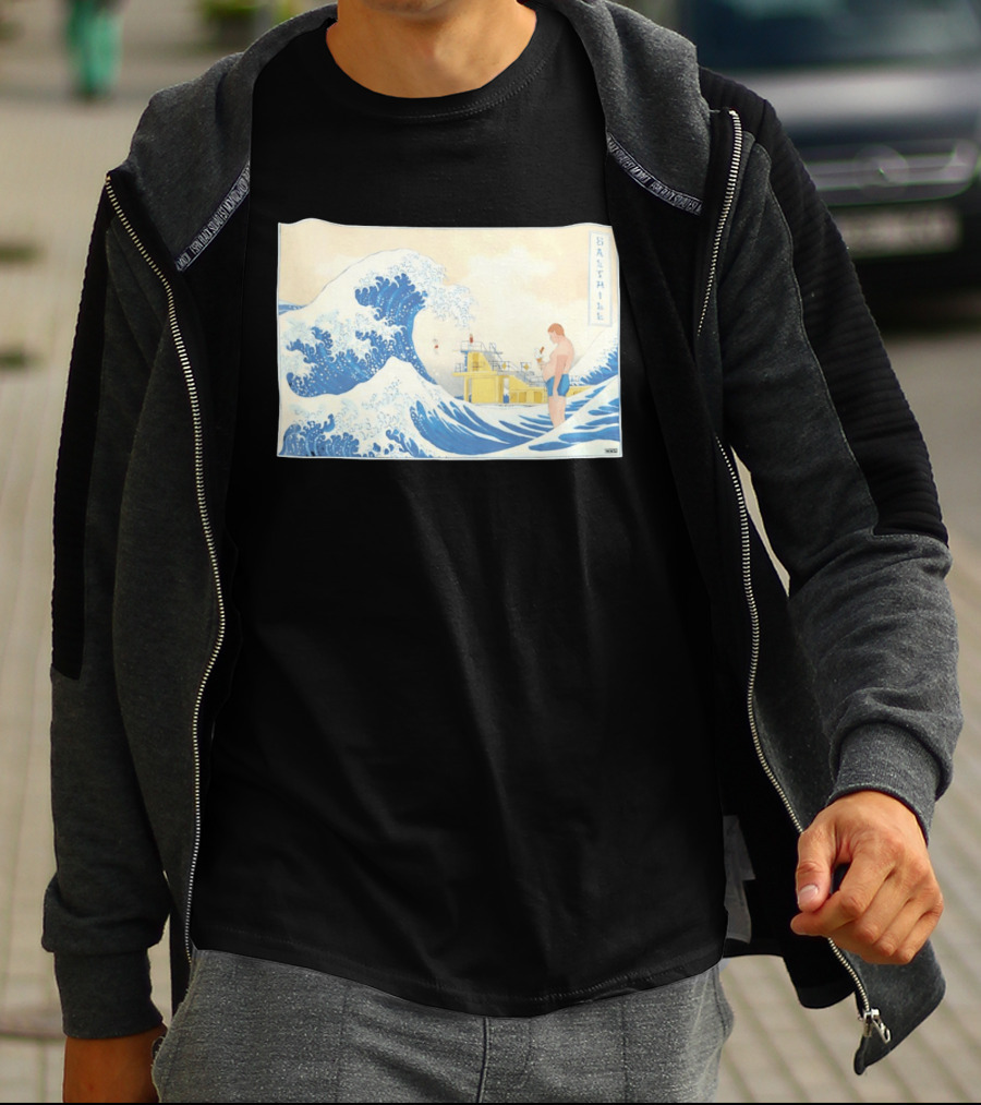 The Great Wave Salthill Swimmer And Diving Board Scene T-Shirt