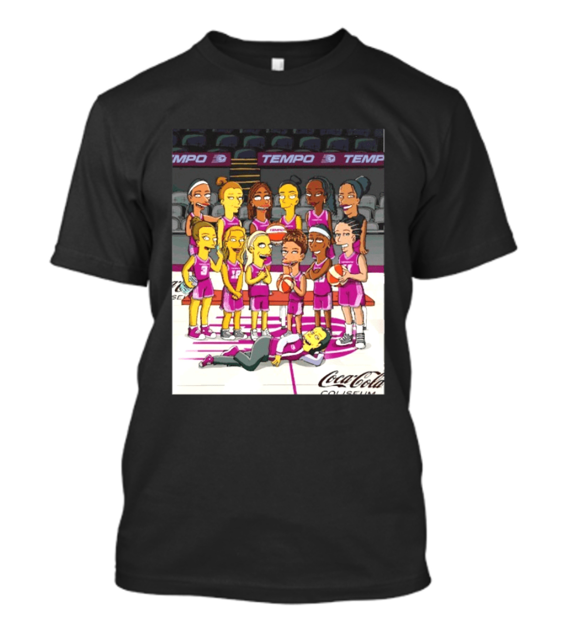 Toronto Tempo WNBA Coca Cola Coliseum The Simpsons Basketball Team T-Shirt