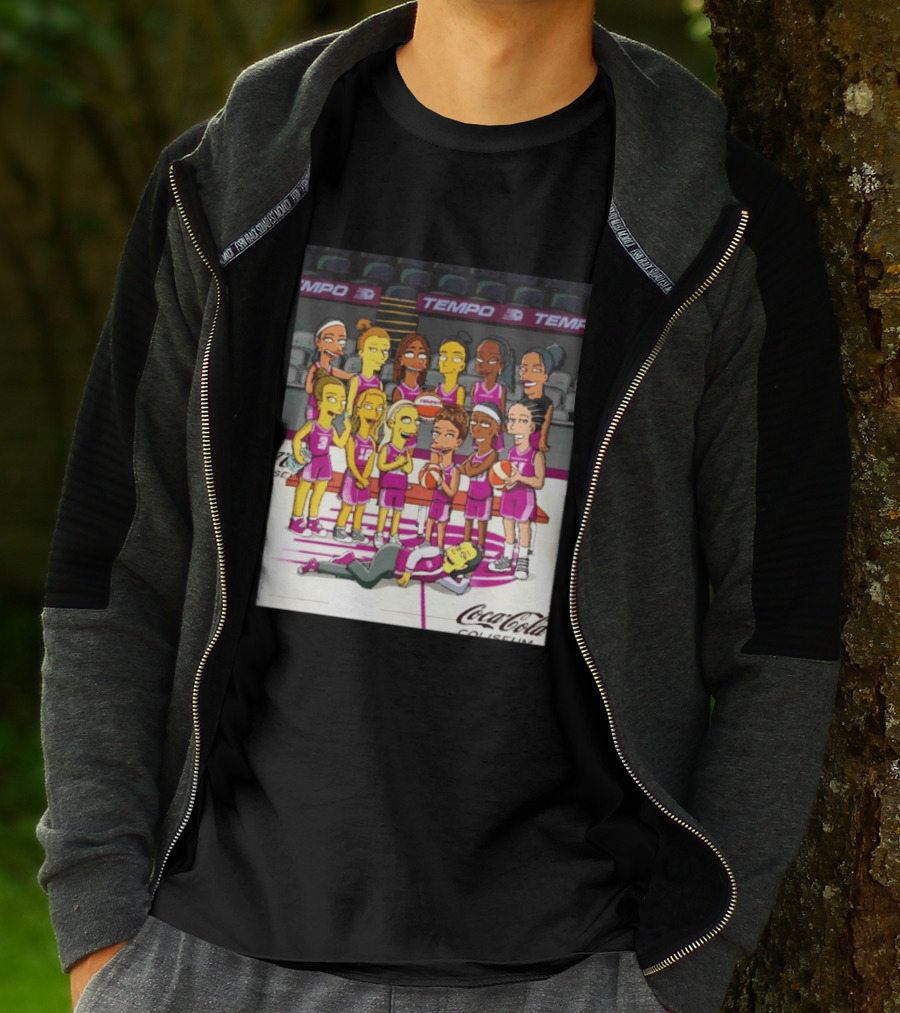 Toronto Tempo WNBA Coca Cola Coliseum The Simpsons Basketball Team T-Shirt