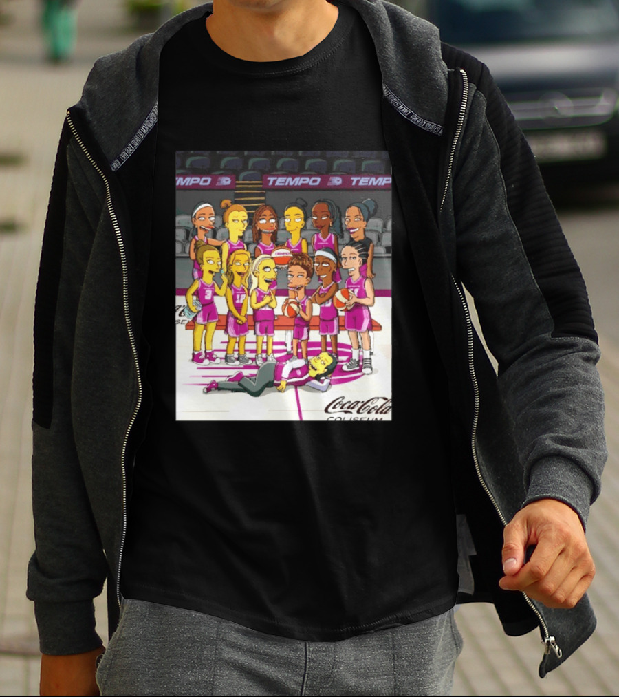 Toronto Tempo WNBA Coca Cola Coliseum The Simpsons Basketball Team T-Shirt