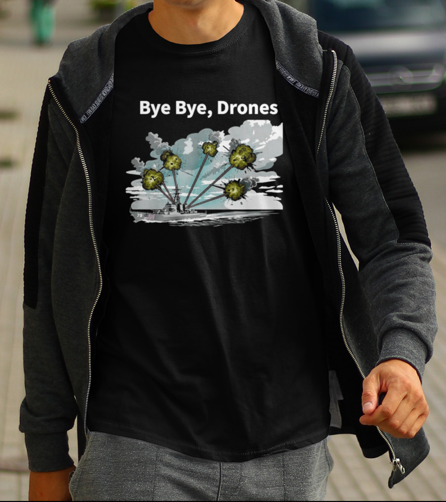 Bye Bye Drones Yellow Flower Cloud T-Shirt