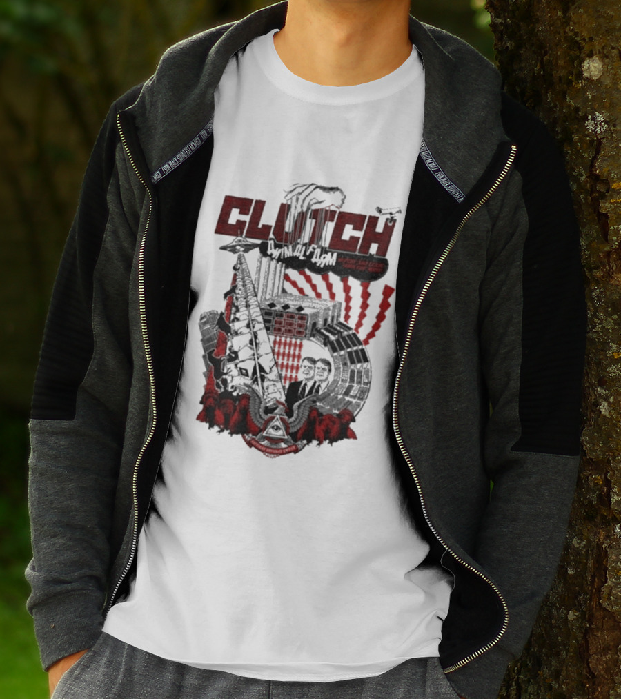 CLUTCH Animal Farm Orwellian Imagery With Windmill And Pig Revolution T-Shirt