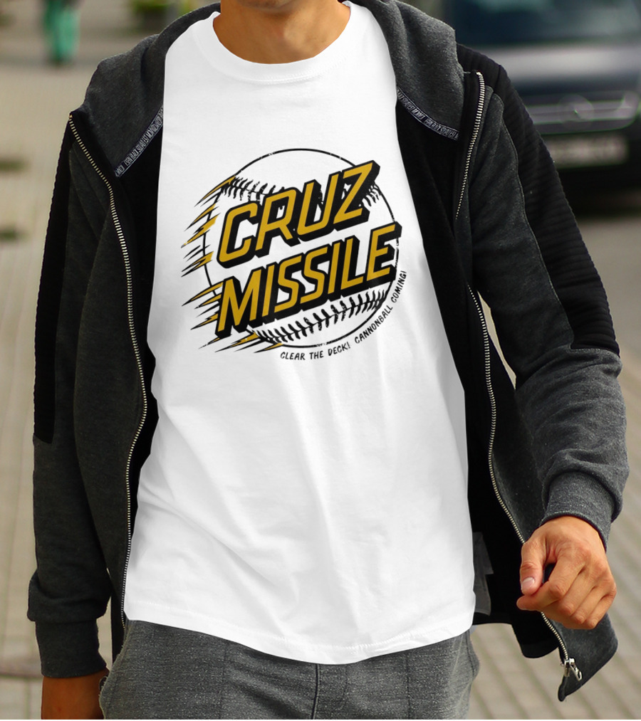 Cruz Missile Clear The Deck Cannonball Coming Baseball T-Shirt