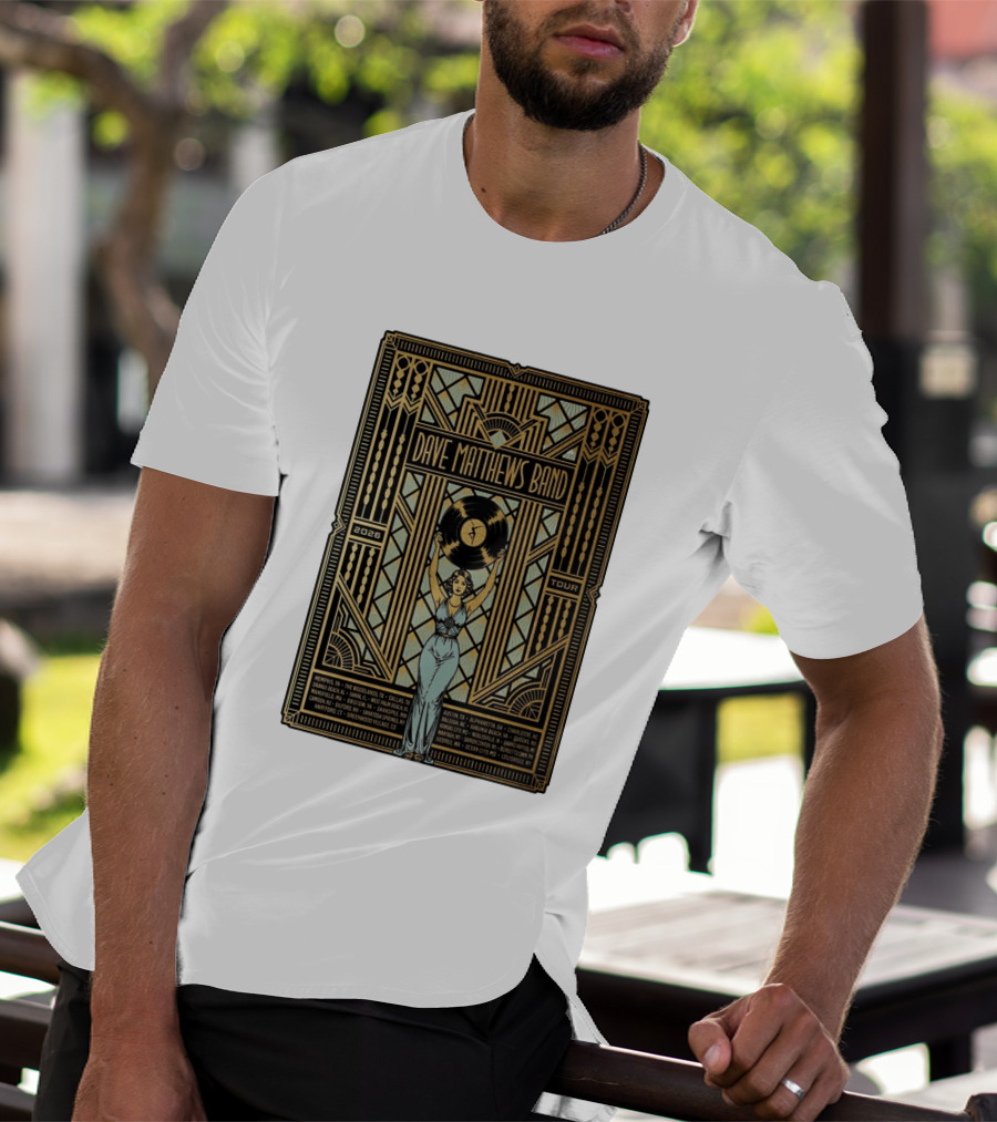 Dave Matthews Band 2026 Fall Tour Art Deco Concert Dates And Cities T-Shirt