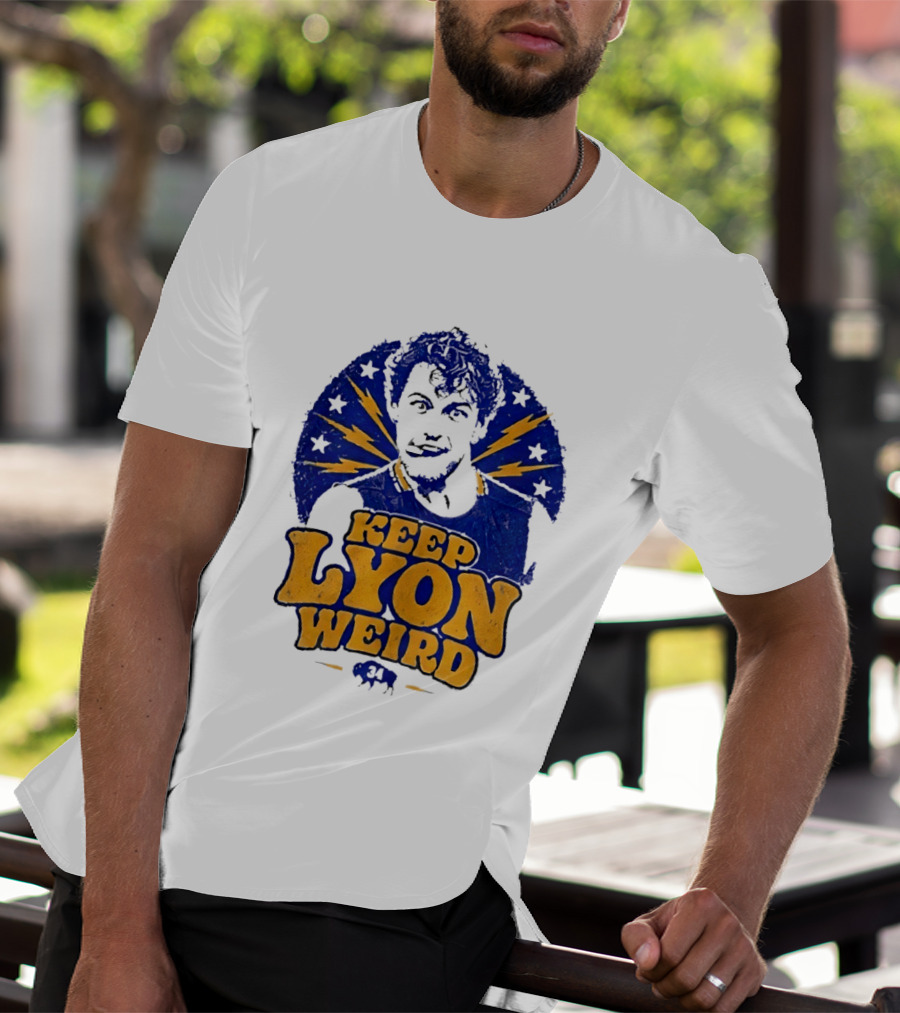 Keep Lyon Weird Hockey Player 34 Buffalo Sabres Lightning Stars T-Shirt