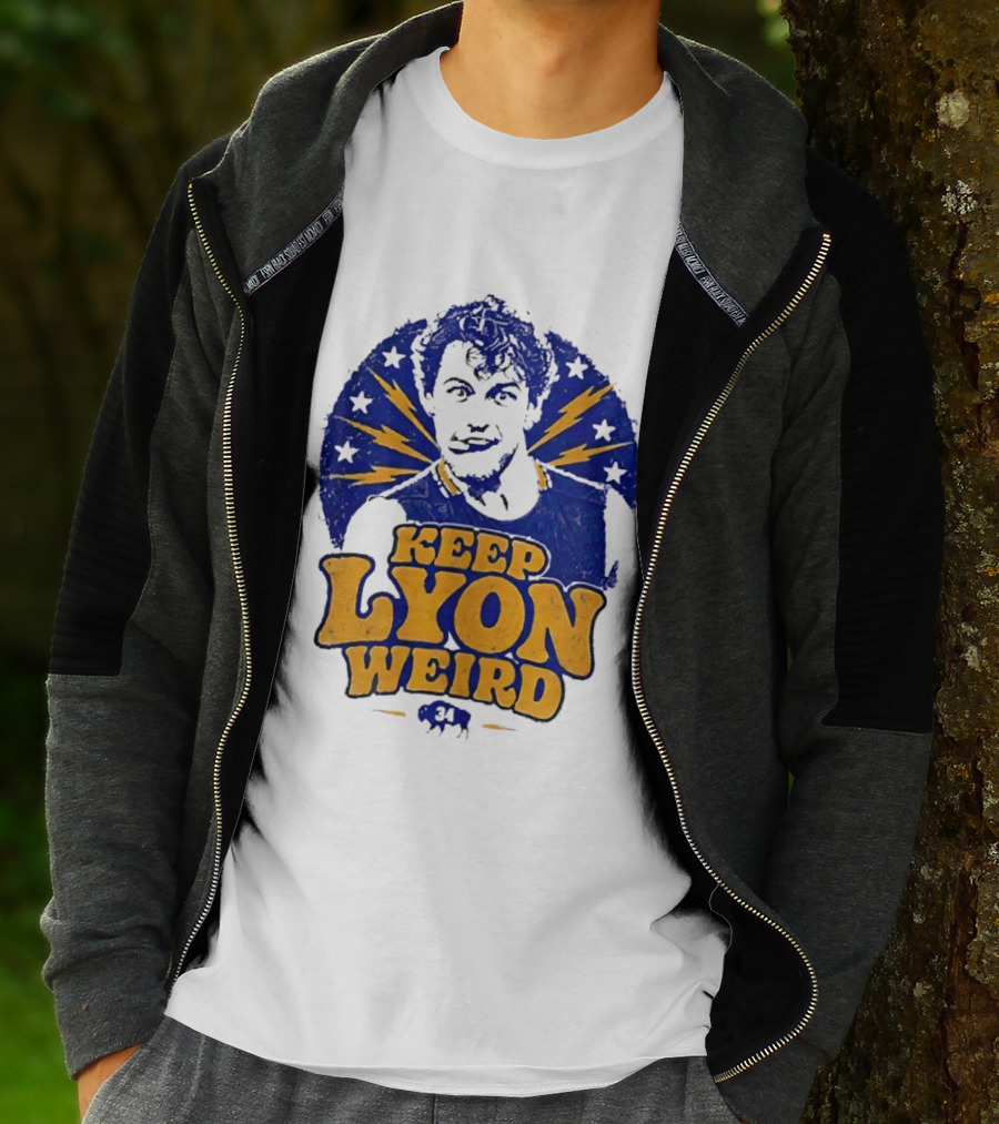 Keep Lyon Weird Hockey Player 34 Buffalo Sabres Lightning Stars T-Shirt