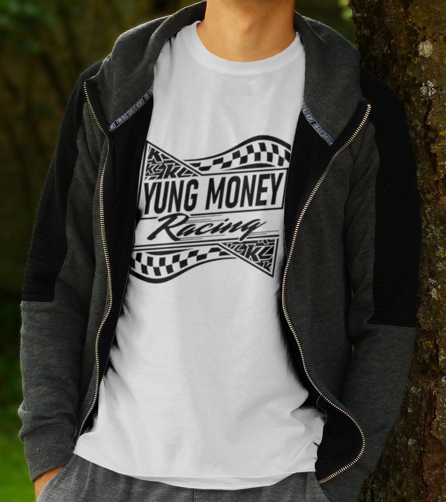 Yung Money Racing Checkered Flag Kyle Larson T-Shirt