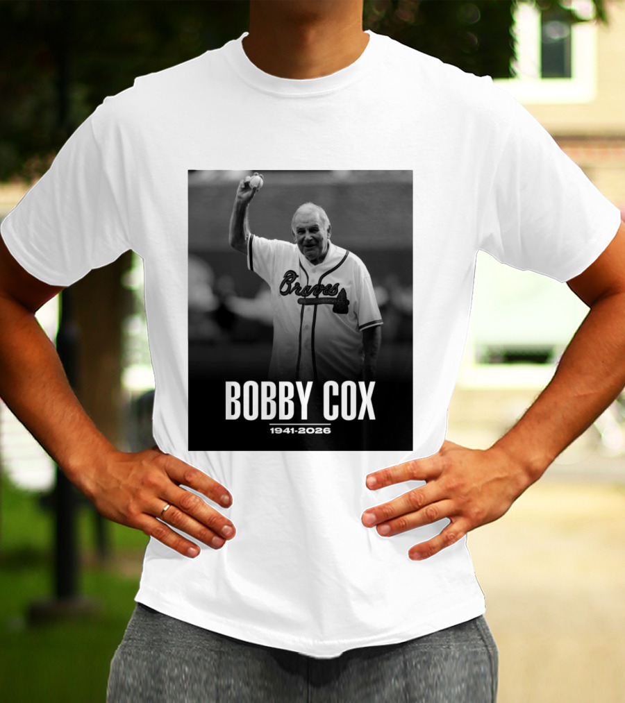 Bobby Cox Braves 1941 2026 Commemorative T-Shirt