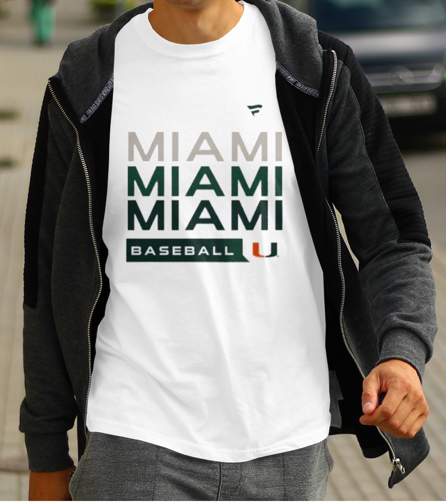 Miami Hurricanes Baseball Hype Tri Blend Miami U T-Shirt