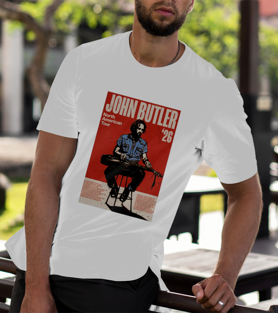 John Butler North American Tour 2026 Shows T-Shirt